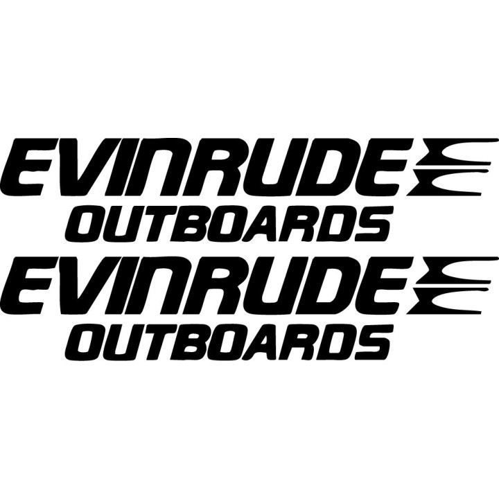 Evinrude Outboards Marine Stickers – Boat Engine Decals (2-Pack)