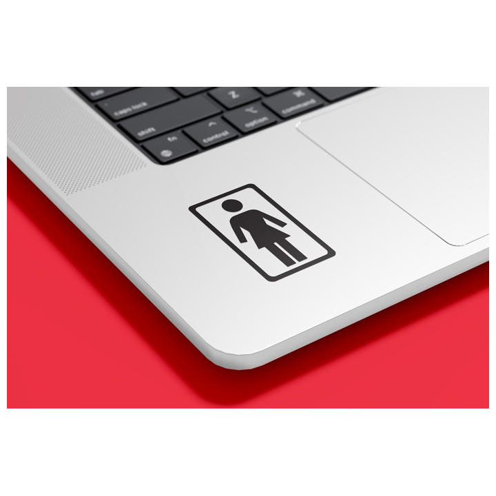 Women's Restroom Sign Stickers – Toilet Door Decals (2-Pack)