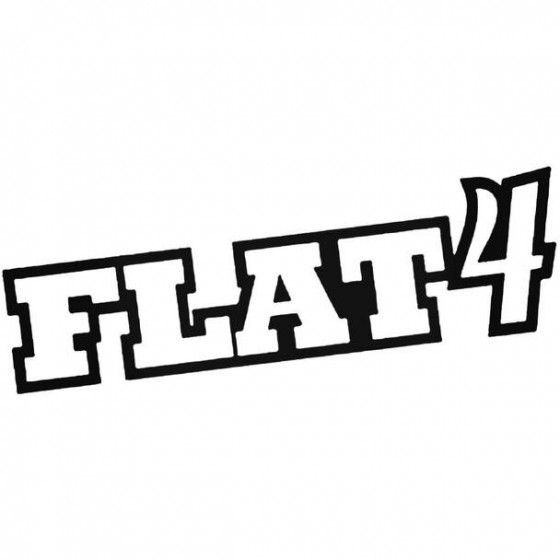 Flat 4 Decal Sticker