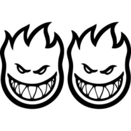 Spitfire Wheels Stickers – Skateboard Brand Flame Decals (2-Pack)