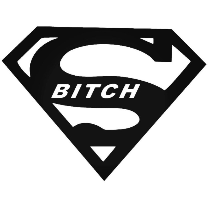 Super Bitch Stickers – Sassy Parody Decals (2-Pack)