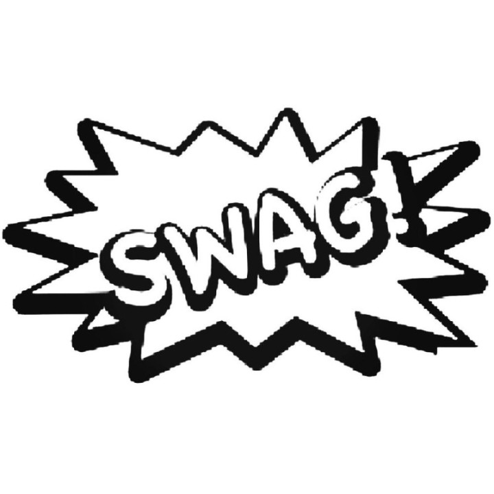 Swag Stickers – Streetwear Typography Decals (2-Pack)