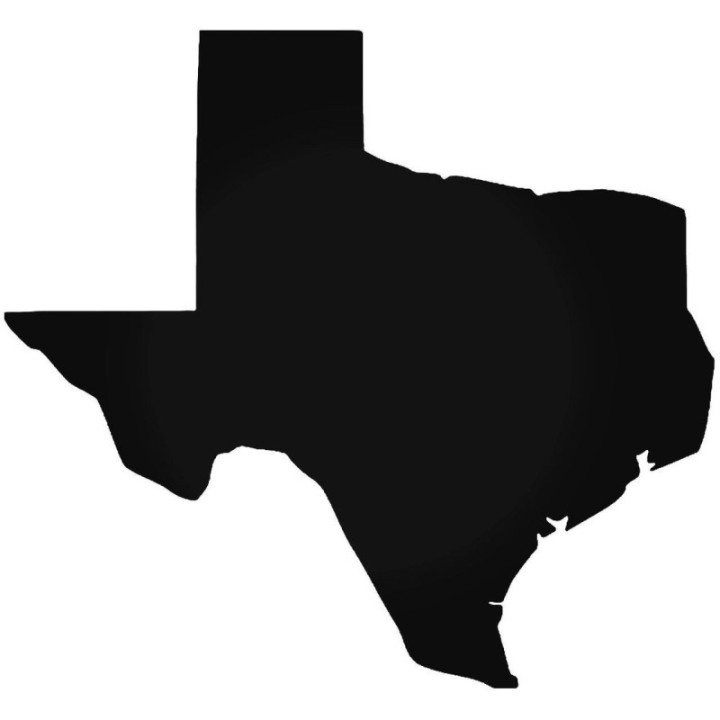 Buy Texas State Map Vinyl Decal Sticker Online