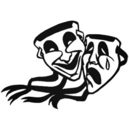 Theatre Drama Masks Stickers – Comedy Tragedy Decals (2-Pack)
