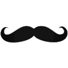 Moustache Stickers – Handlebar Silhouette Decals (2-Pack)