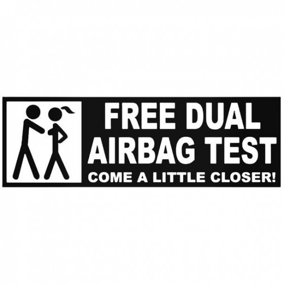 Free Dual Airbag Test Decal...
