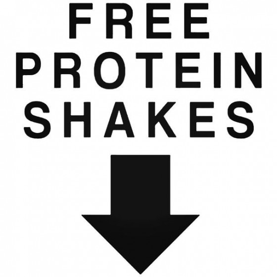 Free Protein Shakes Decal...