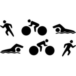 Triathlon Swim Bike Run Stickers – Ironman Multisport Decals (2-Pack)
