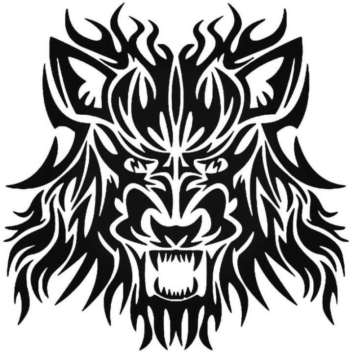 Buy Tribal Wolf 3 Vinyl Decal Sticker Online