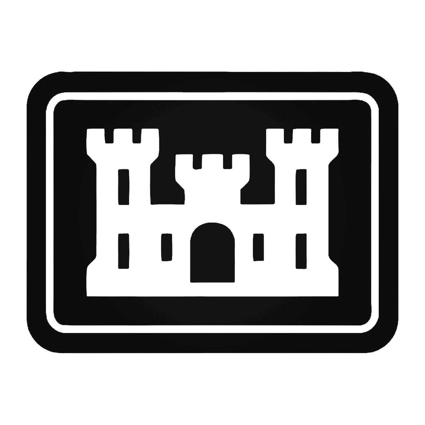 Usace Logo Sticker US Army Corps of Engineers Stickers – USACE Castle (2-Pack)