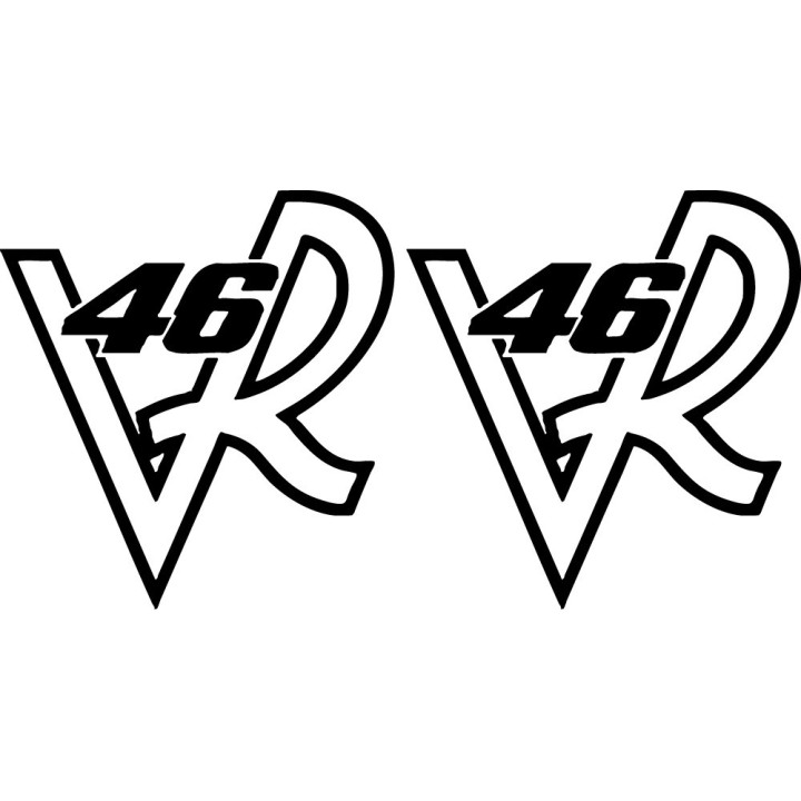 Valentino Rossi VR46 Stickers – Number 46 Decals (2-Pack)