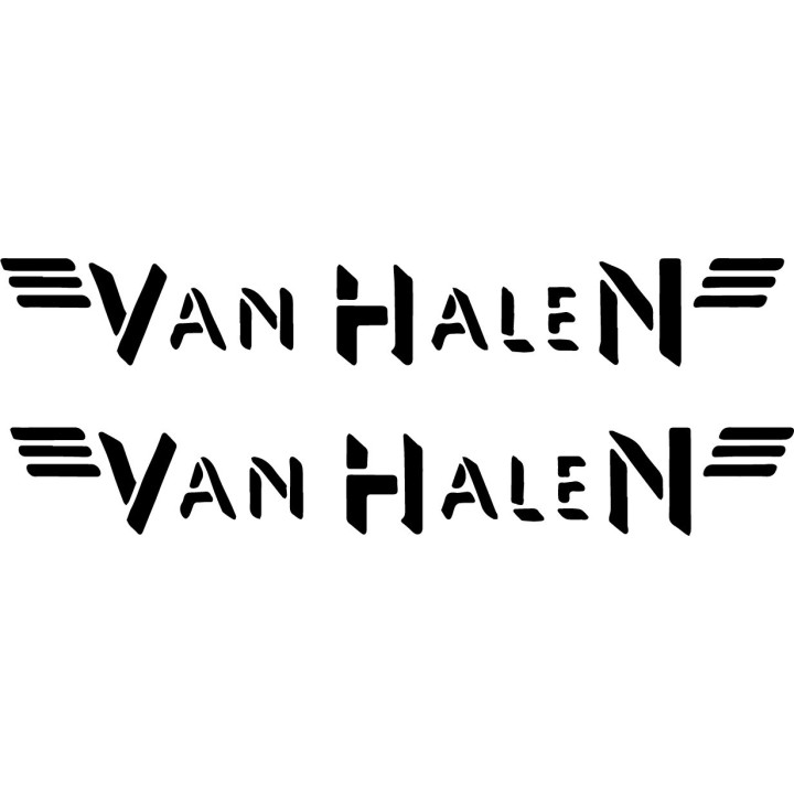 Van Halen Stickers – Eddie Van Halen Band Logo Decals (2-Pack)