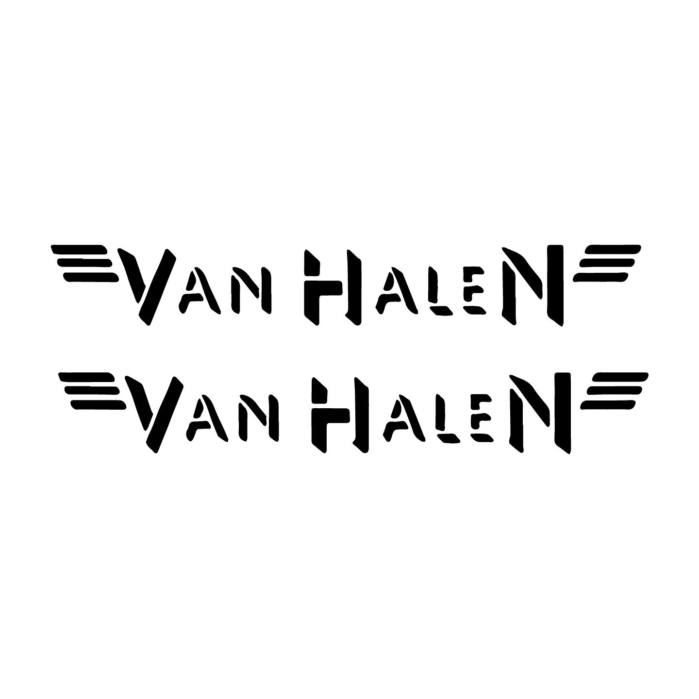 Van Halen Stickers – Eddie Van Halen Band Logo Decals (2-Pack)