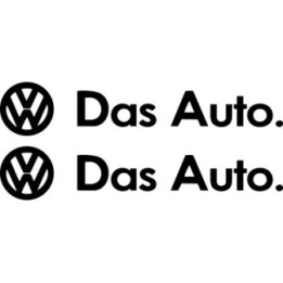 VW Das Auto Stickers – Golf GTI Polo Passat Decals (2-Pack)