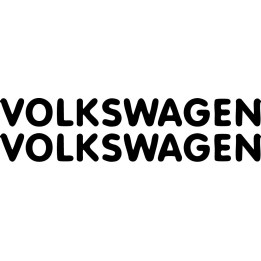 Volkswagen Script Stickers – VW Text Font Decals (2-Pack)