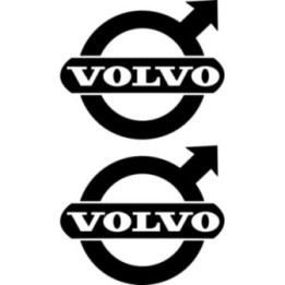 Volvo Vintage Logo Stickers – Classic Retro Car Decals (2-Pack)