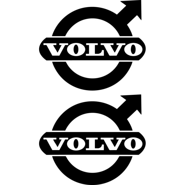 Volvo Vintage Logo Stickers – Classic Retro Car Decals (2-Pack)