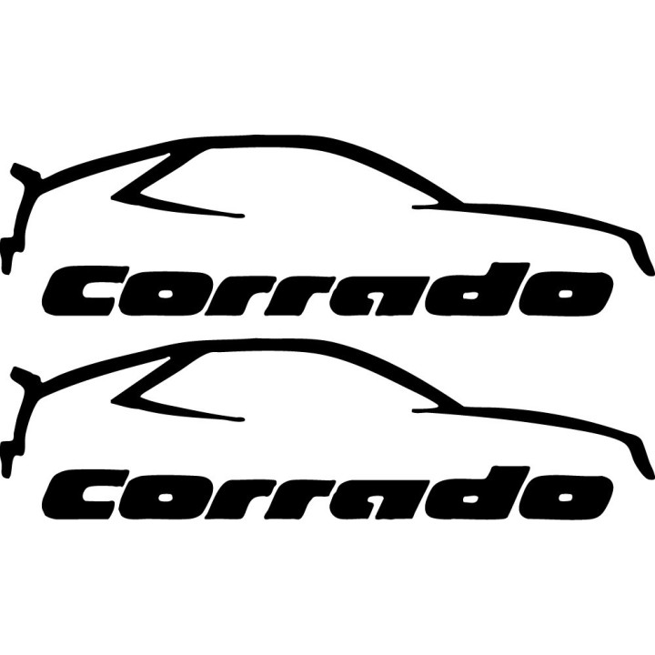 VW Corrado Stickers – G60 VR6 Storm Classic Volkswagen Decals (2-Pack)