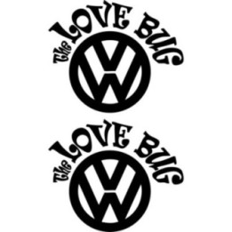 VW Love Bug Stickers – Herbie Number 53 Beetle Decals (2-Pack)