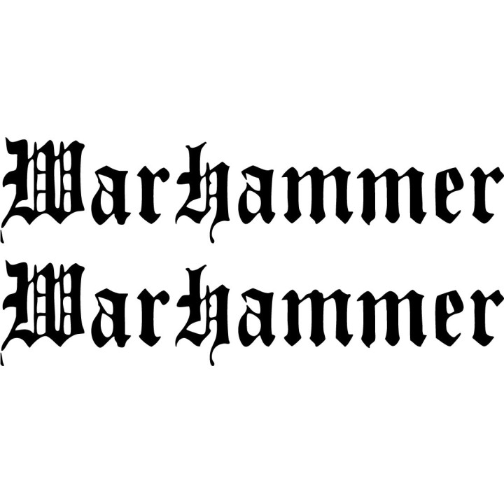 Warhammer Stickers – Gothic Metal Band Decals (2-Pack)