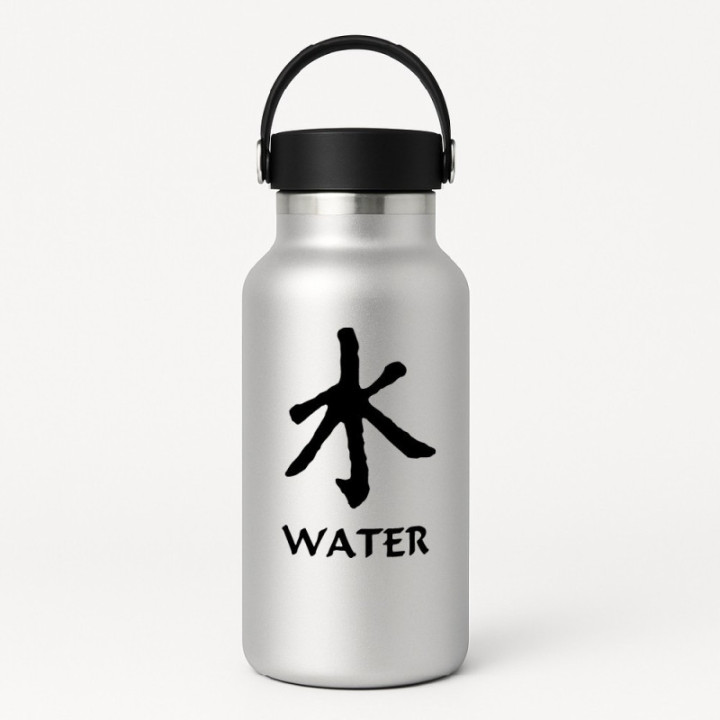 Water Kanji Stickers – Japanese 水 Symbol Decals (2-Pack)