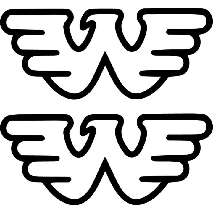 Waylon Jennings Flying W Stickers – Outlaw Country (2-Pack)