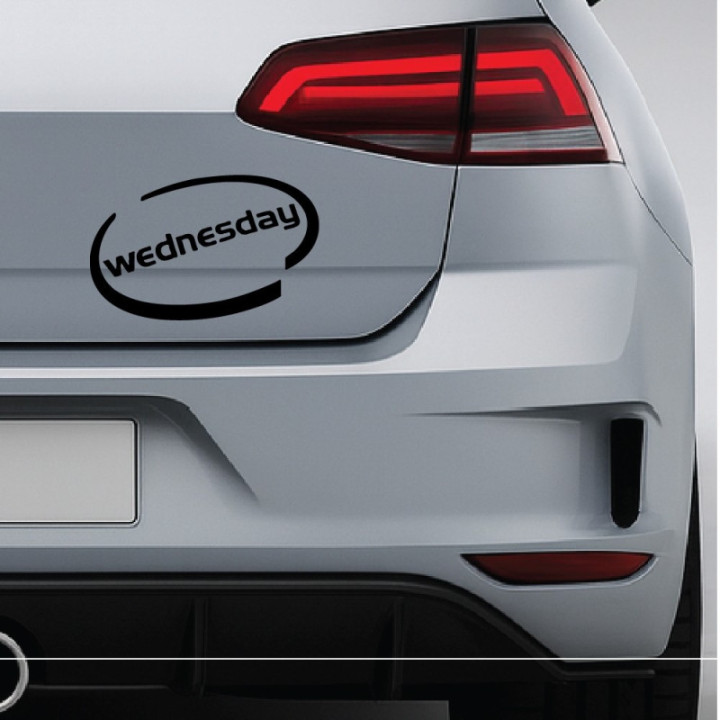 Wednesday Intel Parody Stickers – Funny Oval Decals (2-Pack)