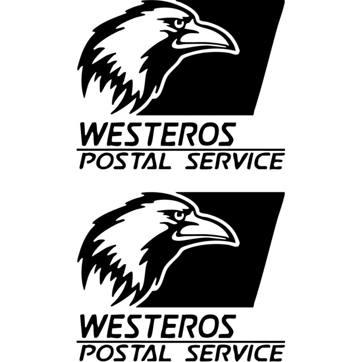 Westeros Postal Service Stickers – GoT Raven Decals (2-Pack)
