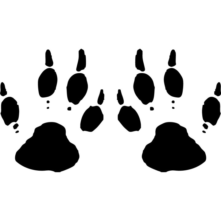 Buy Woodchuck Paw Print Tracks Decal Sticker Online