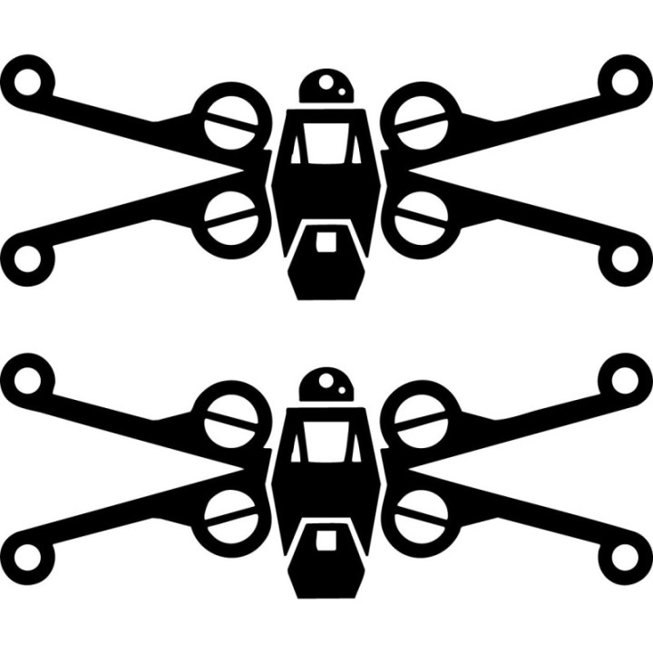 X-Wing Fighter Stickers – Star Wars Decals (2-Pack)