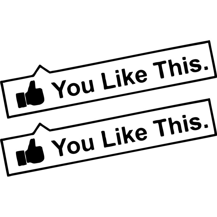 You Like This Stickers – Thumbs Up Funny Decals (2-Pack)