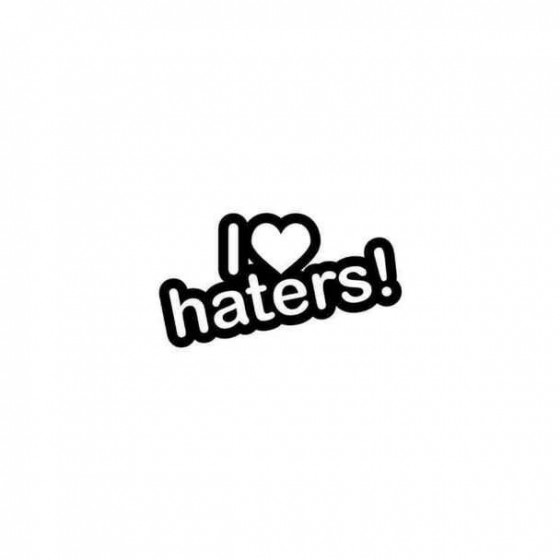Haters 3 Decal Sticker