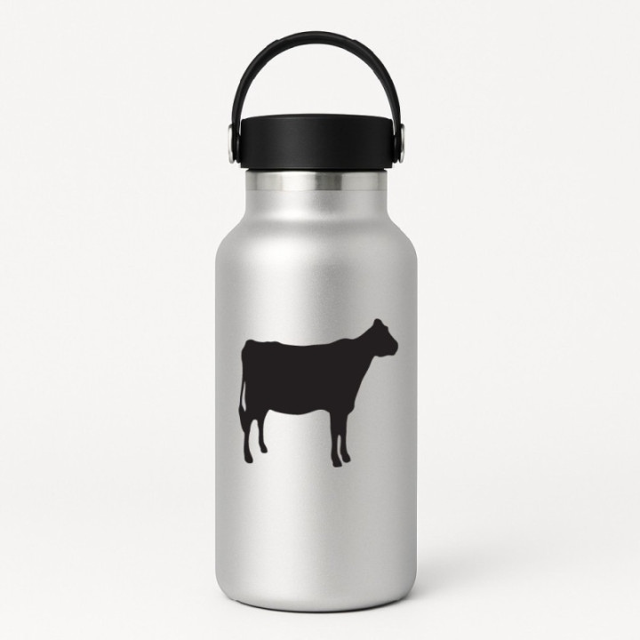 Cow Silhouette Stickers – Cattle Heifer Decals (2-Pack)