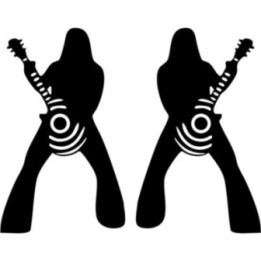 Zakk Wylde Guitarist Stickers – Rock Silhouette Decals (2-Pack)
