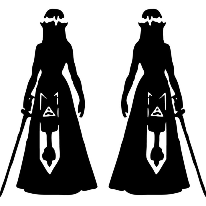 Princess Zelda Silhouette Stickers – Zelda Decals (2-Pack)