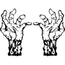 Zombie Hand Stickers – Horror Halloween Decals (2-Pack)