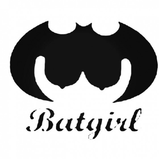 Batgirl Boobies Decal Sticker