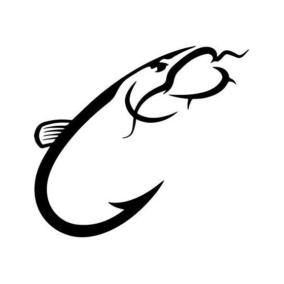 Catfish Hook Fishing Vinyl...
