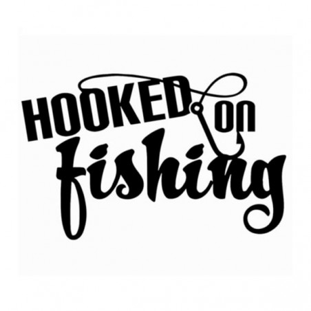 Hooked On Fishing Vinyl Decal Sticker - DecalsHouse