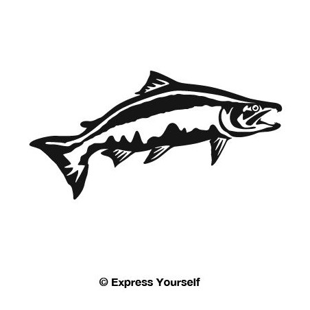 Salmon Vinyl Decal Sticker V11 - DecalsHouse