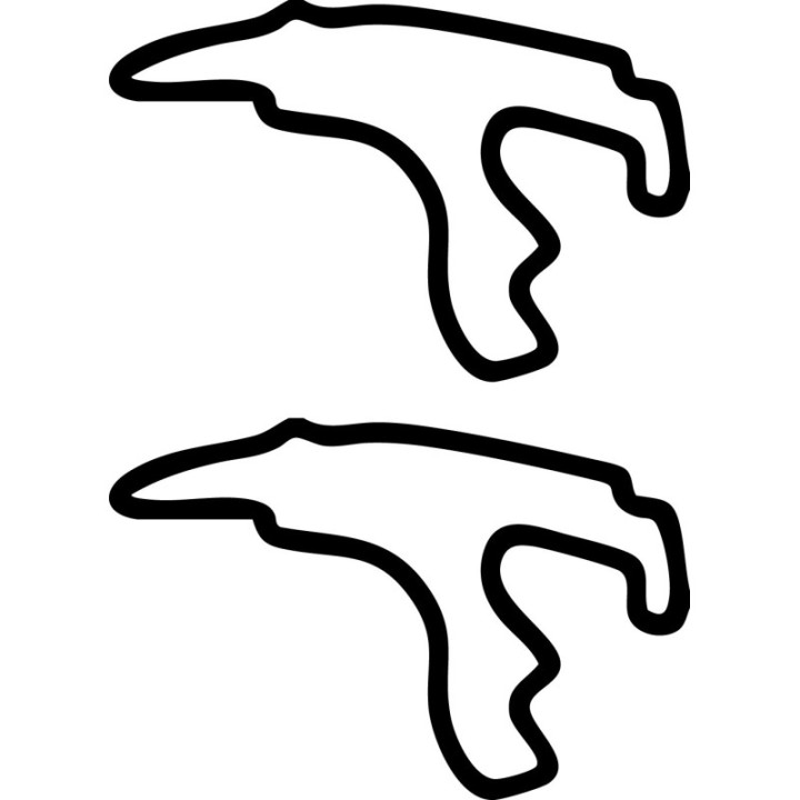 Spa-Francorchamps Stickers – Belgian GP F1 Circuit Decals (2-Pack)