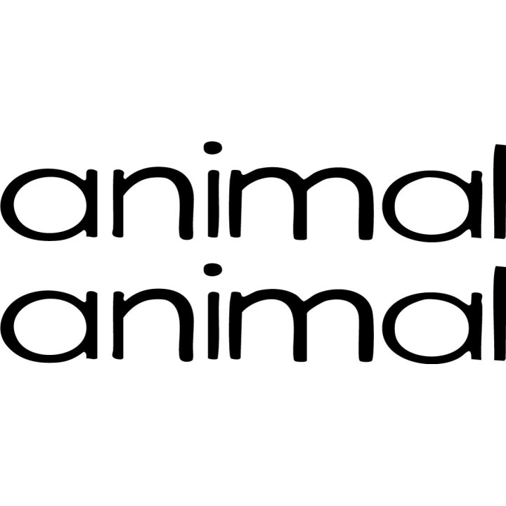 Buy Animal Text Skinny Surfing Decal Sticker Online