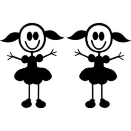 Buy Girl Stick Figure 27 Vinyl Decal Sticker Online
