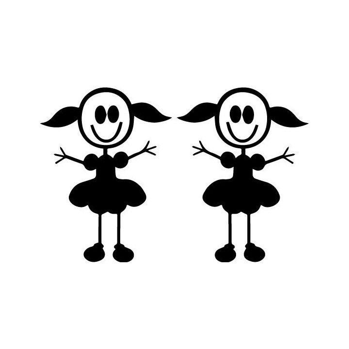Buy Girl Stick Figure 27 Vinyl Decal Sticker Online