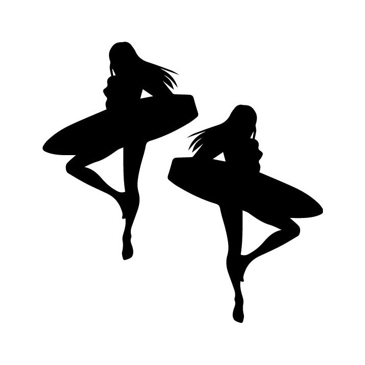 Buy Girl Surfing Sticker Vinyl Decal Online