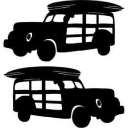 Buy Hawaii Surf Wagon Beach Vinyl Decal Sticker Online