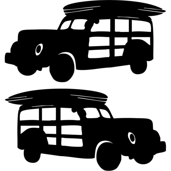 Buy Hawaii Surf Wagon Beach Vinyl Decal Sticker Online