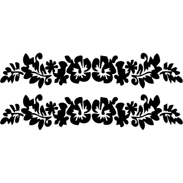 Buy Hibiscus Die Cut Vinyl Decal V4 Online