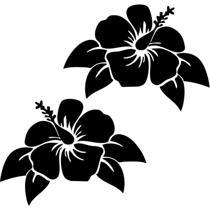 Buy Hibiscus Flower Island Die Cut Vinyl Decal Online
