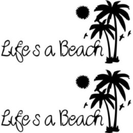 Buy Lifes A Beach Die Cut Vinyl Decal V2 Online